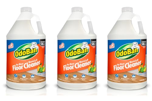 OdoBan Pet Solutions No Rinse Neutral pH Floor Cleaner Concentrate, Made in the USA, Splash O' Citrus Scent, 3 Gallons