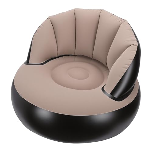 TIKATARER Sofá Inflable, sofá Inflable Flocado de PVC Portátil con Respaldo para el Hogar, Patio Trasero Al Aire Libre, Camping, Playa, Festivales de Música, Picnics, Capacidad de Peso de