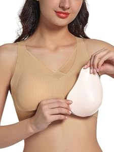 Evobliss Damen Mastektomie-BH mit Taschen und Brustpolster