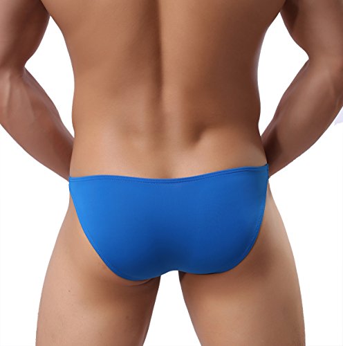 Men's underwear briefs swimming trunks beach bikini underwear sexy low waist J15 (L / 29''-34'', 4 colors longer nose)3