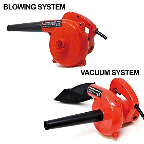 Toolman Corded Electric Leaf Sweeper Vacuum Blower 3.5A for Heavy Duty DB2507