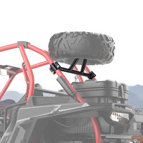 KEMIMOTO UTV Spare Tire Carrier Mount Compatible with RZR XP 1000, Heavy Duty Steel Black Coated UTV Spare Tire Holder Compatible with 2014-2023 Polaris RZR XP 1000 / XP4 1000 (UP TO 30' TIRE) 2879464