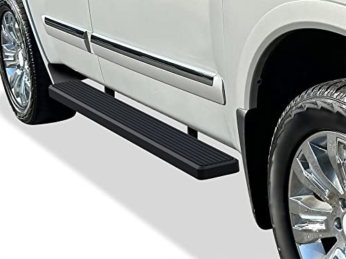 Estribos negros de acero inoxidable para Nissan Armada miniatura 4