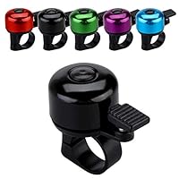 JFmall Bike Bell Bicycle Bell with Loud Crisp Clear Sound, Road and Mountain Bike Handlebar Bell Adults Kids(8 colors), Acrylonitrile Butadiene Styrene, Black