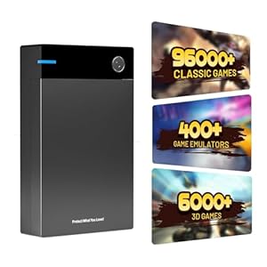 Kinhank 12TB External HDD Hard Drive, Retro Gaming Hard Drive with96000+ Classic Games, Portable Game Hard Drive Disk,Retro Game Consoles Compatible with Win-7/8/10/11