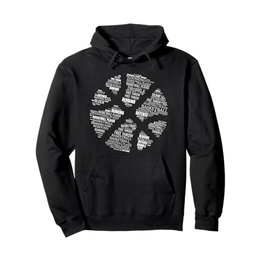 Basketball Text Pullover Hoodie
