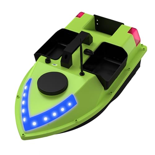 Bateau d'appât de pêche GPS télécommandé avec LED nocturne et 99 waypoints