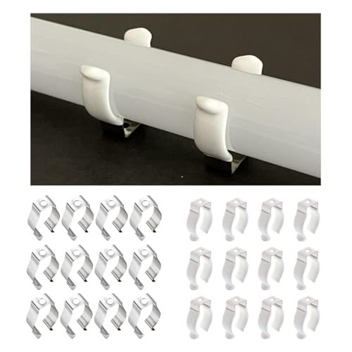 Image of 12Pcs T8 Clips Holder Bracket Pipe Clamps Prevent Sagging for LED Light Tube Steel-Home & Garden - Lamps, Lighting & Ceiling Fans - Lighting Parts & Accessories