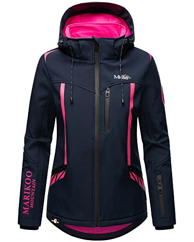 MARIKOO Damen Softshell Outdoor Übergangs Funktions Kurz Regen Jacke...