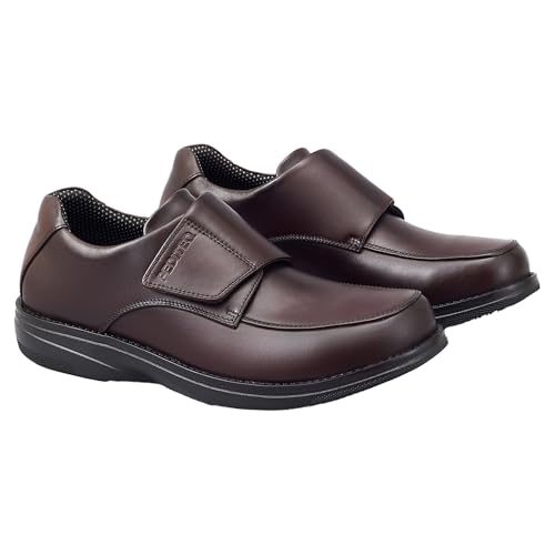 Image of DC2 Alicante Men's Fully Adjustable Wide Fit Diabetic Shoe for Diabetic Feet | Swollen Feet | Neuropathic Feet | Genuine Leather
