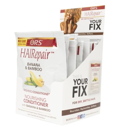 ORS HAIRepair Banana and Bamboo Nourishing Conditioner for Dry and Brittle Hair - Travel Packet 1.75 Ounces (Pack of 12)