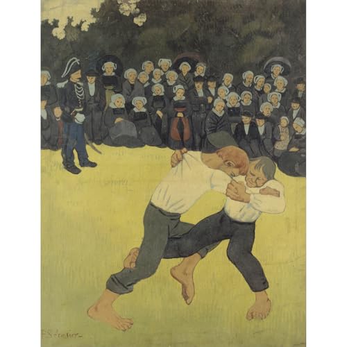 Toile Paul Sérusier Lutte bretonne pour sublimer la décoration murale de votre salon