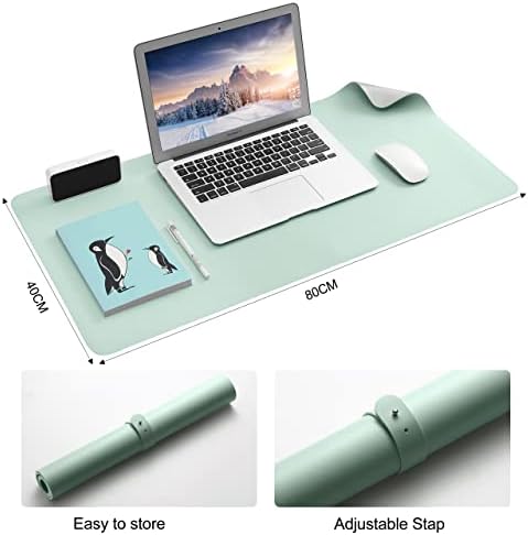 BUBM Desk Mat, Office Desk Pad,PU Leather Desk Blotter (80 x 40 cm) Laptop Desk Mat Waterproof Desk Writing Pad for Office and Home