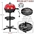 QPMR Electric Grill Outdoor/Indoor,Portable BBQ Grill with Nonstick Surface,200 Square Inches Indoor Electric Barburcue Grill with Adjustable Heat,Stand/Tabletop,for Patio/Yard/Home(Red)