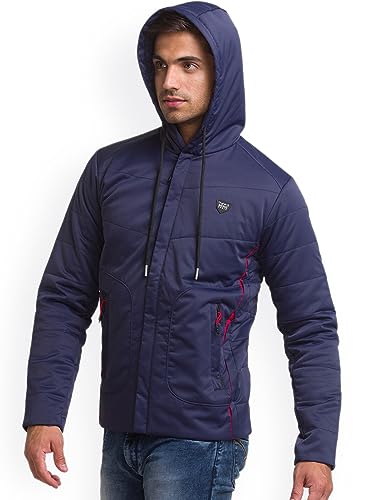 Image of Being Human Blue Regular Fit Long Sleeves Polyester Men's Jacket Clothing
