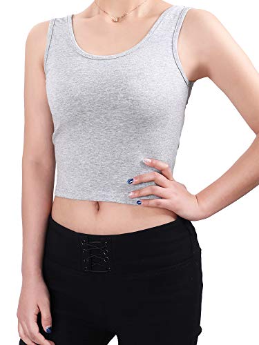 4 Pieces Women Basic Crop Tank Top Short Sleeveless Sports Crop Top3