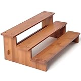 JinDoWin Cabinet Spice Organizer, Spice Organization for Cabinet, 3 Tier Spice Rack Organizer for Cabinet, Seasoning Organizer & Seasoning Rack, Kitchen Cabinet Organizer (1, Dark Bamboo)