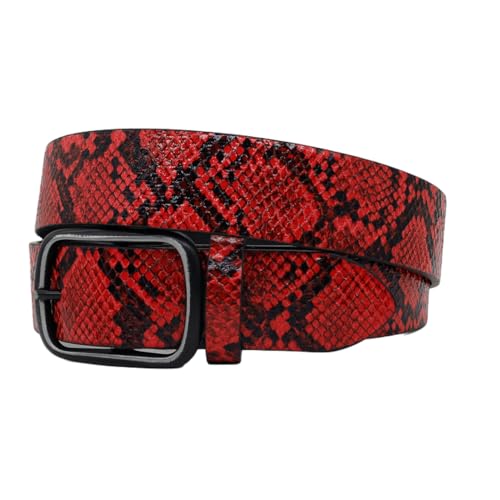 Women's Leopard Boa Crocodile Animal Print Casual Belt- Leather Waist Strap with Pin Buckle for Jeans Dress Pants