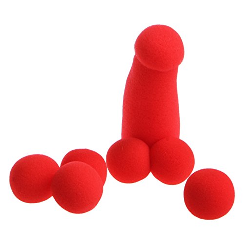 Quantità: 1 set Piccola spugna per fratello 4 pezzi spugna rossa divertente scena scena trucchi giocattolo