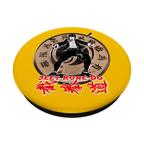JKD Jeet Kune Do Nunchaku King PopSockets Swappable PopGrip, Black - Image 2