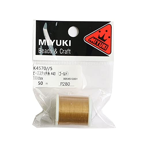 MIYUKI ビーズステッチ糸 #40/50m巻 ゴールド K4570/5