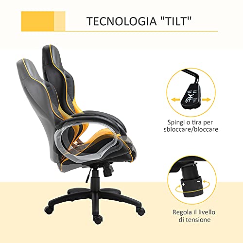 Vinsetto Sedia da Ufficio Ergonomica con Altezza