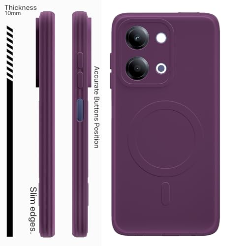 Image of Pikkme Back Cover for Vivo Y11 5G Soft Matte Silicone Mag-Safe Design (Mag-Safe Not Support) Camera Protection | Slim Fit Bumper Cover (Purple)