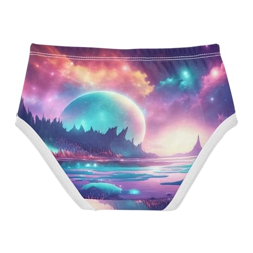 Vibrant Colorful Neon Lake Forest Toddler Underwear Floral 2t Cotton Panties Little Girl Bright Briefs Underpants2