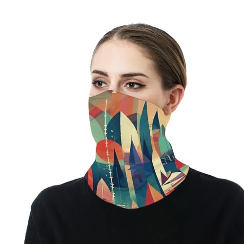 Mascarilla facial con formas coloridas variadas para clima frío, pasamontañas elástico para motocicleta, ciclismo, esquí y más miniatura 7