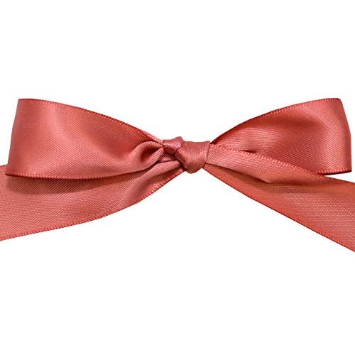 Image of Morex Ribbon 08822 /50-141 Double Face Satin Ribbon, 7 /8 inch x 50 Yd, Cinnabar