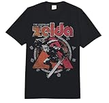 The Legend of Zelda Link Large Symbol Wheel Distressed Comfort Colors Adult Heavyweight T-Shirt