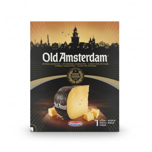Queso Viejo de Carácter Intenso - Cuña de 500g - Queso Holandés Curado sin Lactosa y Vegetariano - Sabor Maduro y Galardonado - Receta Tradicional Westland desde 1936 - NEXU