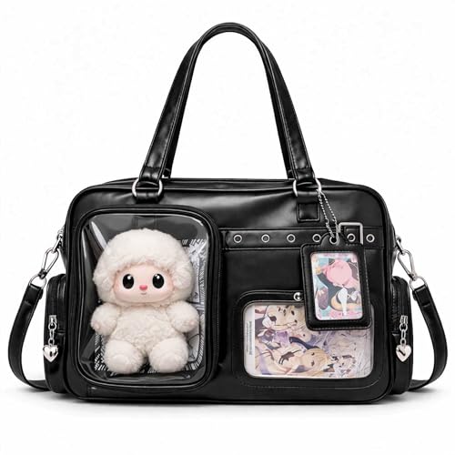 Bolso negro tipo bandolera para mujer