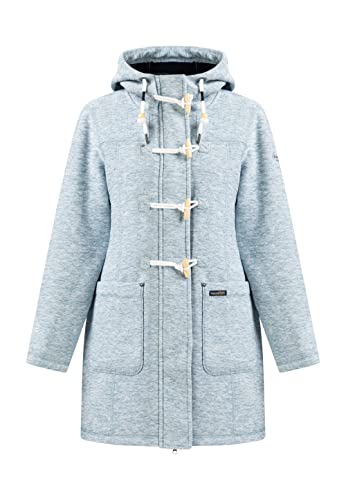 Schmuddelwedda Damen Strickfleecejacke, Hellblau Melange, M