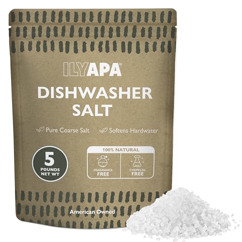 Comparison: Best Rinse Aid For Hard Water 8 Ilyapa Dishwasher Salt 5 lbs - 100% Pure Natural Salt for Dishwasher - Dye and Fragrance Free Water Softener Crystals, Hard Water Rinse Aid