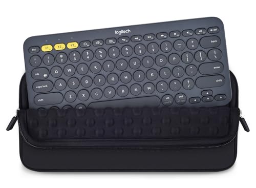 Keyboard Sleeve Case for Logitech Pebble Keys 2 K380s & Logitech K380 Bluetooth Keyboard, Wireless Keyboard Shockproof Protective Travel Neoprene Bag, Black