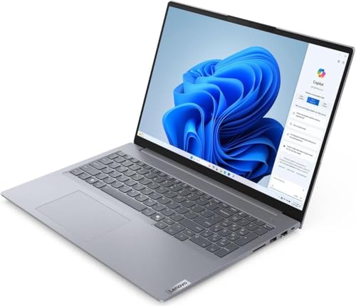 Image of Lenovo ThinkBook 16 Gen 7 Laptop with AMD Ryzen 7 7735HS Processor, 16 inch Touchscreen, IPS, Anti-Glare Display, 16GB RAM, 512GB SSD, FP Reader, 1080P FHD Cam, Backlit KYB, and Win 11 Pro