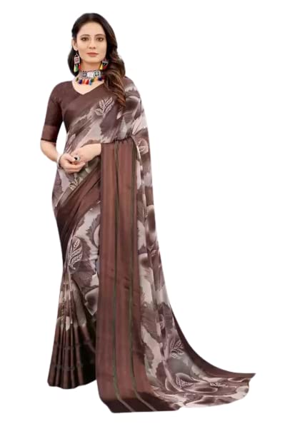 Georgette Satin Patta Saree