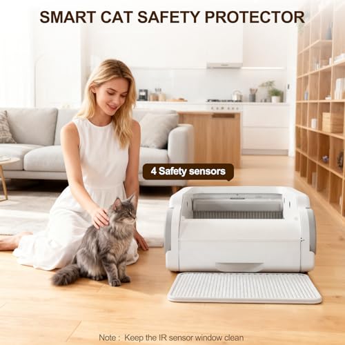 Automatic Litter Box Open Top Self Cleaning Cat Litter Box for Multiple Cats Electric Litter Box with Smart APP Control - Image 5