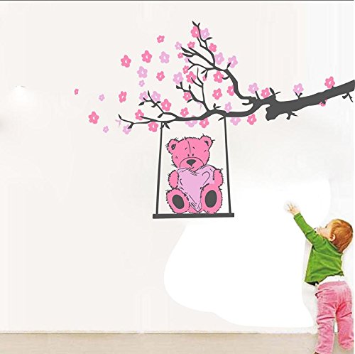 Sticker Studio Teddy Bear Wall Sticker & Decal (PVC Vinyl,Size - 58 x 50 cm)