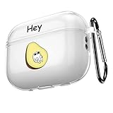 AirPods Pro2 ケース(2023/2022年モデル)クリア おしゃれ おもしろい かわいい AirPods Pro 第2世代 ケース 創意 アボカド avocado キャラクター デザイン シンプル エアーポッズ ケース オシャレ 分離式 透明 TPU 充電ケース カラビナ付き 耐衝撃 ワイヤレス充電対応 AirPods Pro 第二世代 用 ケース
