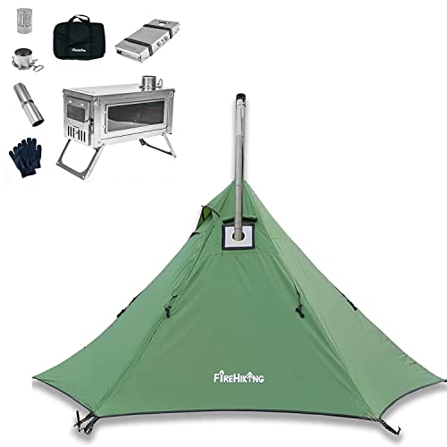 Carpa Firehiking para 1-2 personas con estufa plegable miniatura 1