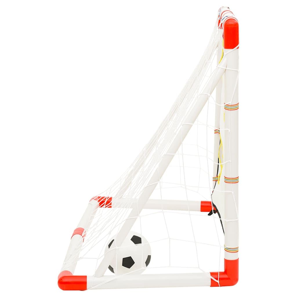 Juego de portería de fútbol con portería de 120 x 51 x 77,5 cm, plegable con red, bomba, pelota, estacas, resistente a la intemperie para niños, jóvenes, ocio en el jardín, parque, pasillo