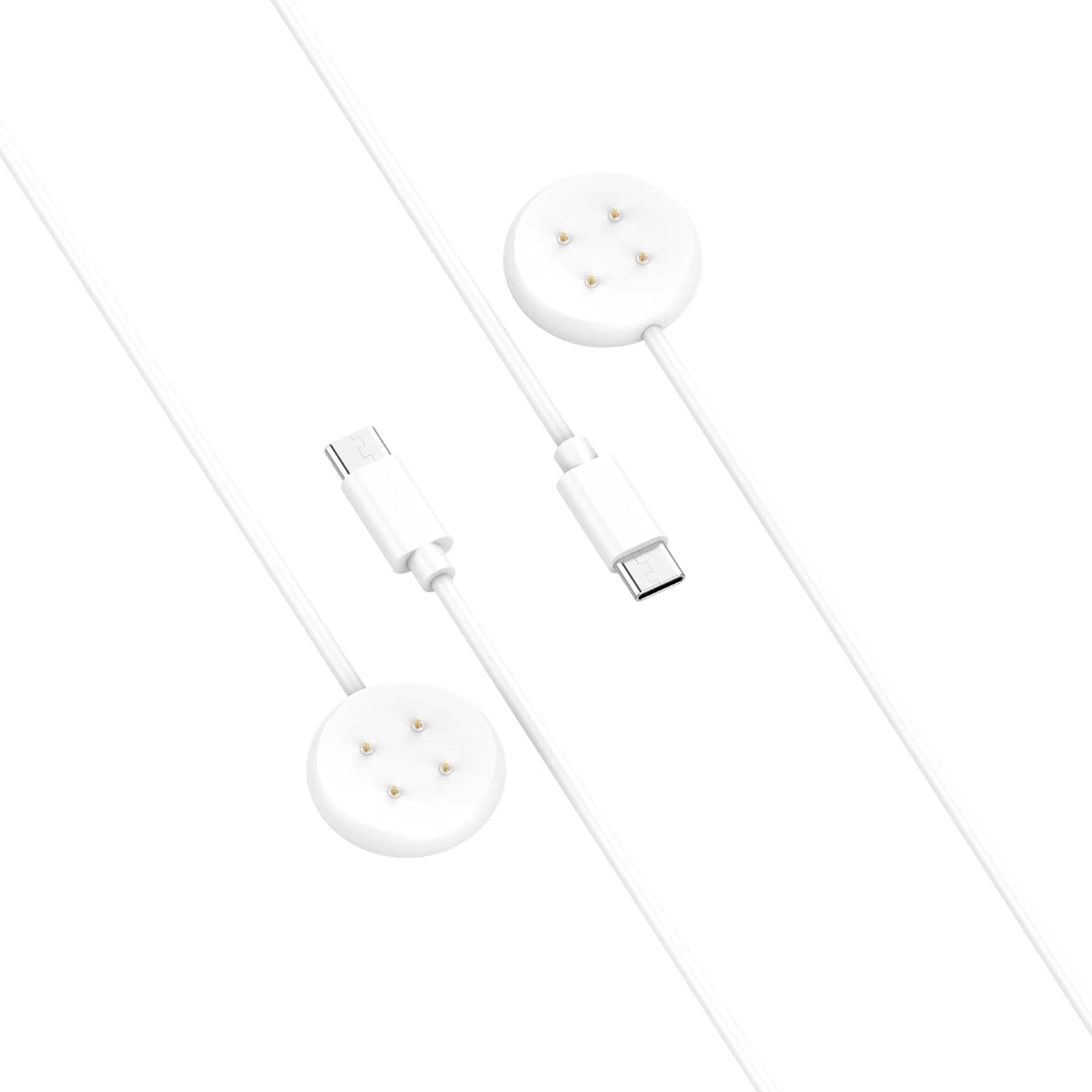 HYWRDYB Charger Compatible for Google Pixel Watch 2,2 Packs Type-C Magnetic Fast Charging Cable Charger Stand for Pixel Watch 2(Not fit Pixel Watch 1) (White)
