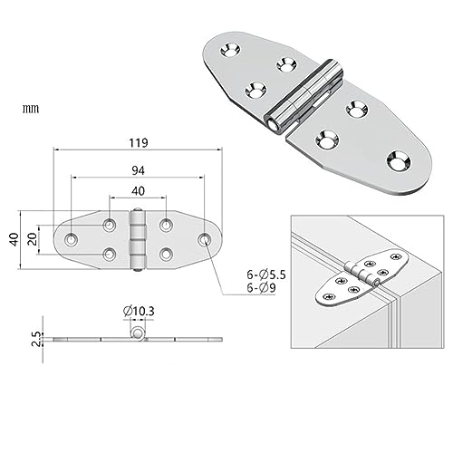 Lokatall 2Pack Folding Table Hinge - Image 2