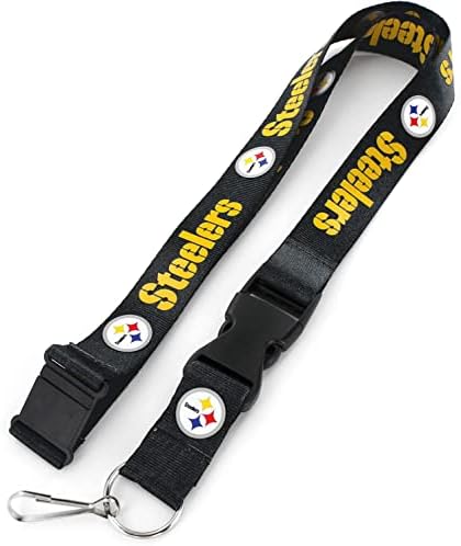 NFL Pittsburgh Steelers Team Lanyard, Black image 2