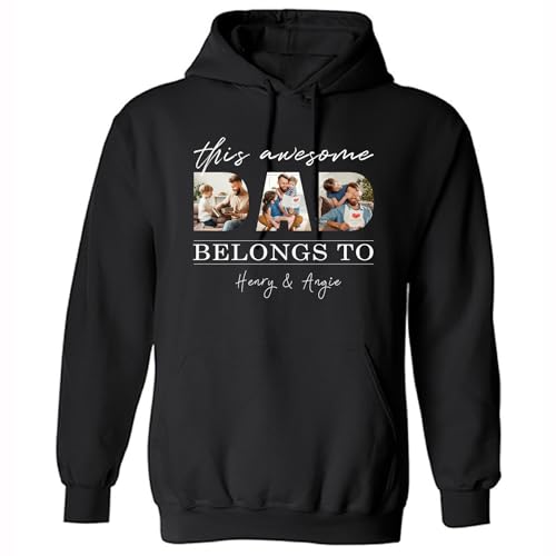 Gifts for Dad, Christmas Custom Dad Gifts from Daughter Son, Personalized Shirts/Hoodie with Photos2
