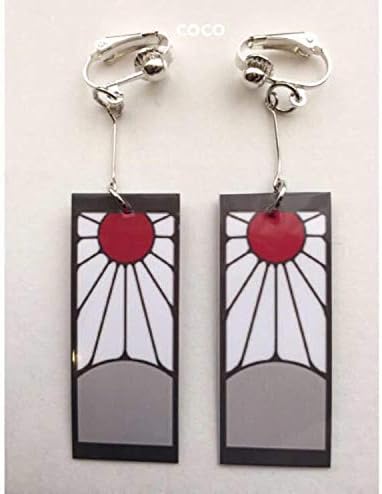 Amazon 鬼滅の刃風 炭治郎風イヤリング 花札耳飾り たんじろう みみかざり コスプレ 映画 無限列車 303 コスプレ 仮装 通販