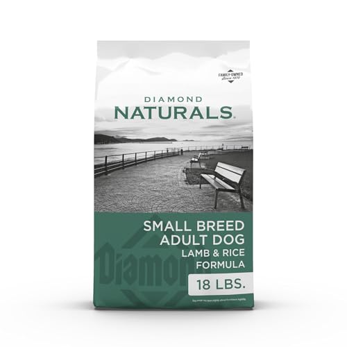 Diamond Naturals Small Breed Lamb and Rice Formula Adult Dry Dog Food with High Quality Lean Protein from Real Lamb, Specially for Small Breed Dogs 18lb