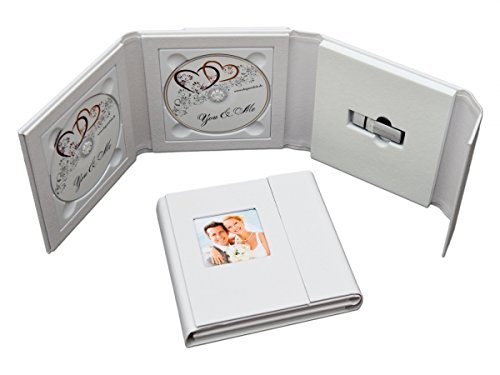 Boda 2 DVD/USB de Case. Piel sintética blanco Cover